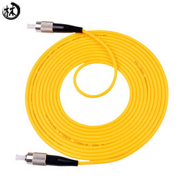 Amarillo cordón de remiendo del Sc del Upc Fc de 3 metros, longitudes de la aduana de Fc-Fc del cable de descenso de la fibra óptica