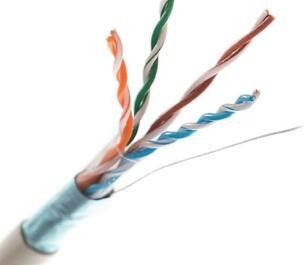cable de Ethernet externo de 250MHz FTP, chaqueta del PVC/de LSZH del cable de Ethernet de Cat6a