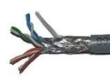 E- Cobre puro interior protegido brillante del cable STP de la red CAT6 de SFTP para el sistema de cableado