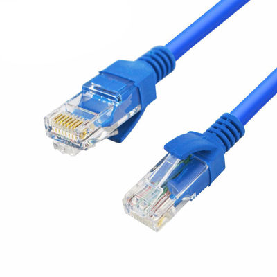 Cable azul del cordón de remiendo de T568B T568B Cca Utp Rj45 los 0.5m