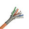 Chaqueta de Sftp Lszh 4 pares de 24awg del cobre del PVC del cable desnudo de la red