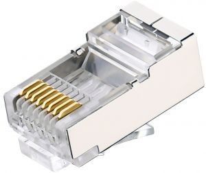 Cat6 material modular blanco del enchufe ABS/PC del ftp 8p8c Rj45 para el vídeo audio RJ45