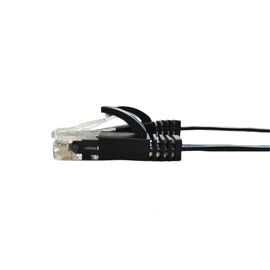 Color modificado para requisitos particulares conector plano del cable RJ45 de la red del PVC del cordón de remiendo de Cat6 Utp